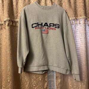 Vintage Chaps Ralph Lauren Gray Crewneck Men's Sweater- Medium